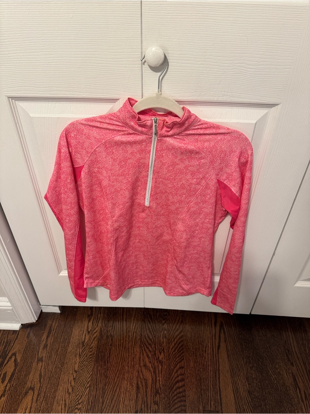 Pebble Beach Hot Pink Quarter-Zip Long Sleeve Active Top